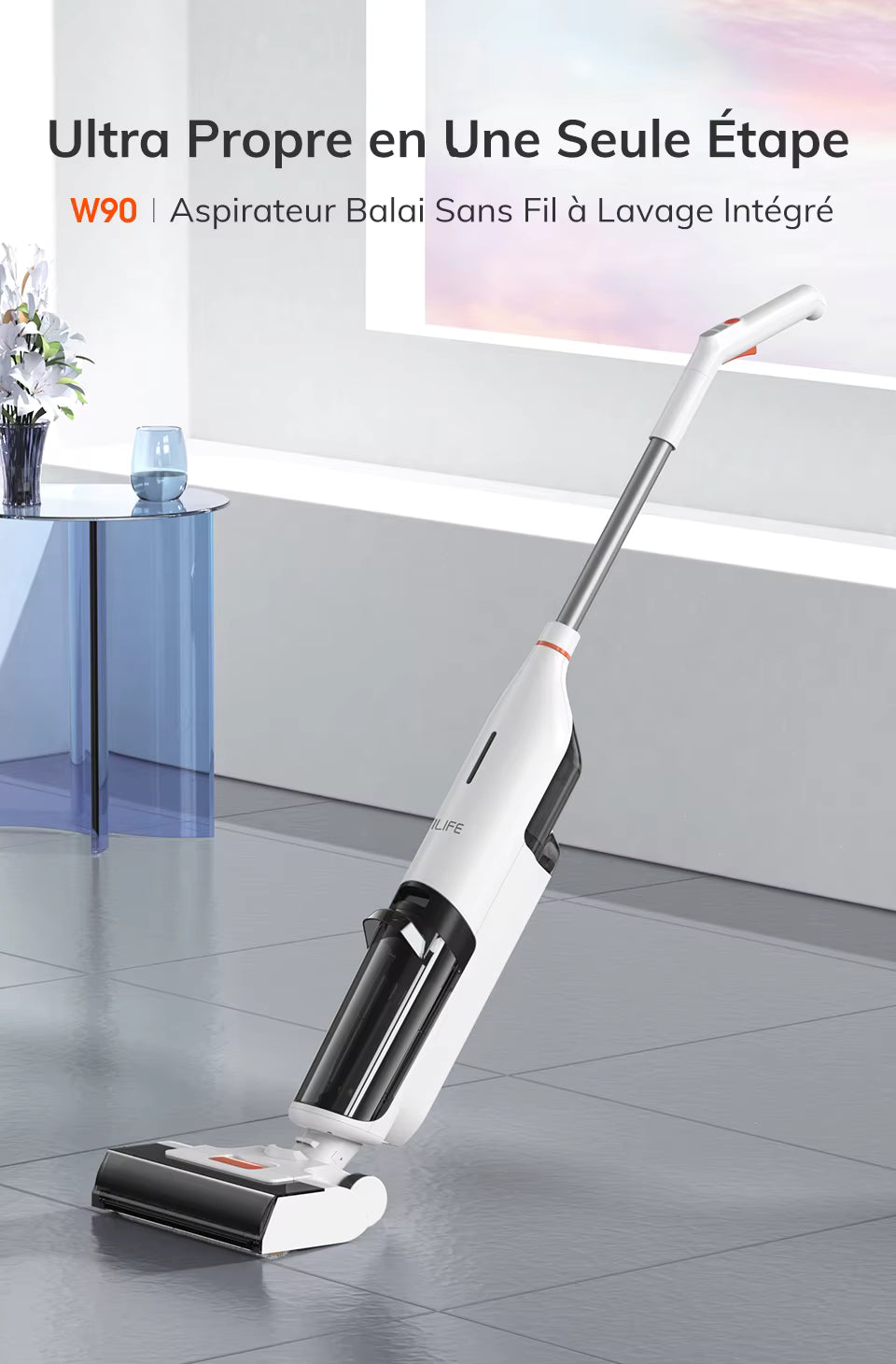 ASPIRATEUR LAVEUR A BALAI W90