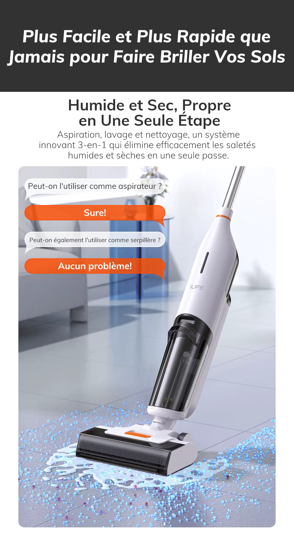 ASPIRATEUR LAVEUR A BALAI W90